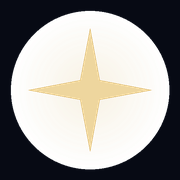 The Infinite Worlds icon: a four-pointed gold star on a pale disc.